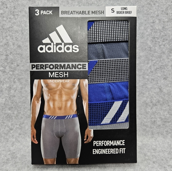 Adidas Performance Mesh Breathable Boxer Briefs‎ Royal Blue Size S Long - Picture 1 of 5